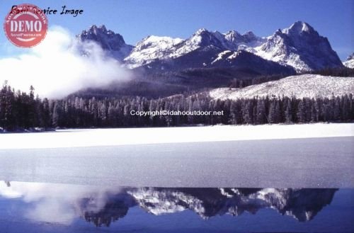 Sawtooth Mountains Frozen Reflections