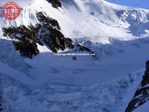 Glacier Express Descends Zermatt Switzerland