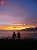 Sunset Beach Goers Island of Maui Hawaii 