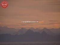 Costal Range Sunset Midnight Alaska 