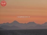 Alaska Sunset Costal Range Glacier Bay