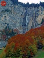 Fall Colors Lauterbrunnen Waterfall