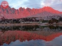 Reflections Sierras Rae Lakes Alpine Glow