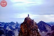 Climber Merrot Peak Sawtooths