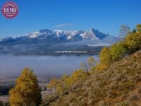 Sawtooths Fall Colors Clouds