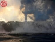 Hawaii Steam Tornado Lava Ocean