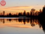 Evening Sunset Alaska Mountain Lake